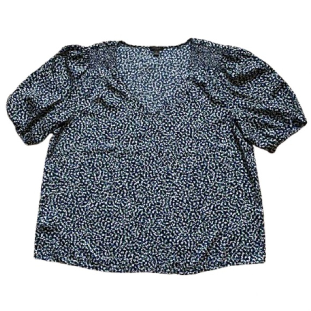 Women’s Ann Taylor Factory Navy Floral Print Blouse